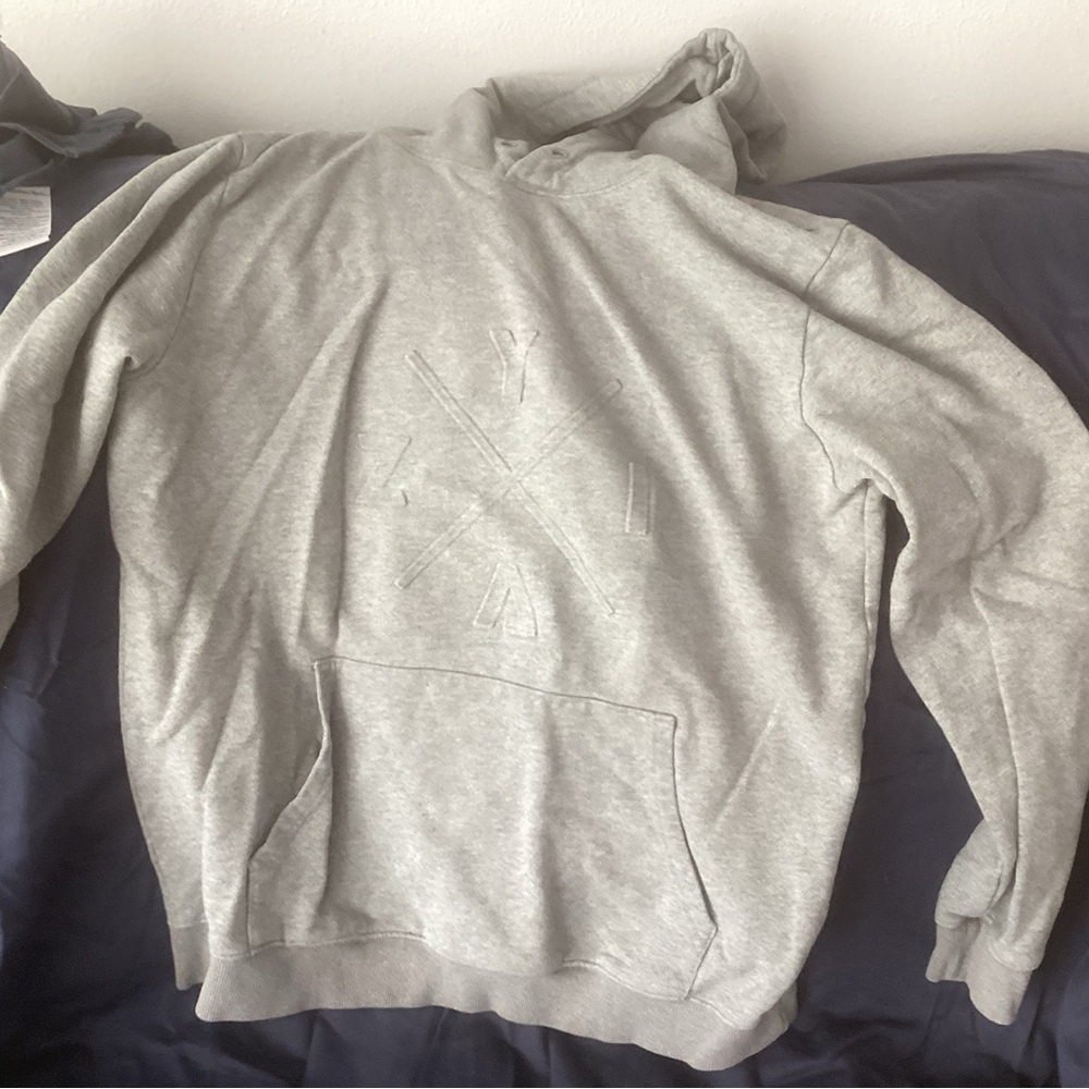 ZYIA Light Gray Hoodie with Front Pocket